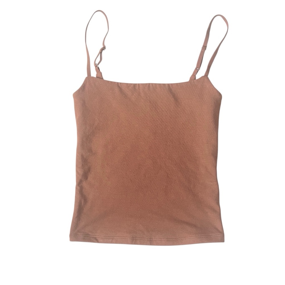 NWT Abercrombie & Fitch Bra Free 90s Slim Fit Cami SZ XXS Brown Classic Stretch - Picture 5 of 9